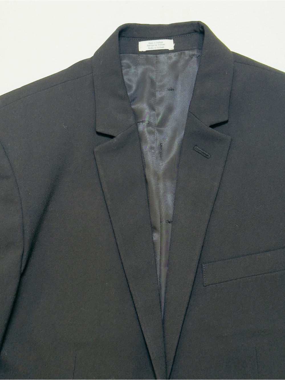 Calvin Klein Young Boy Black Two-Button Sport Coat Blazer Slim Fit size 14 - Picture 8 of 10